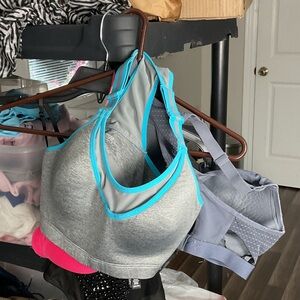 Gray and Blue Sports Bra